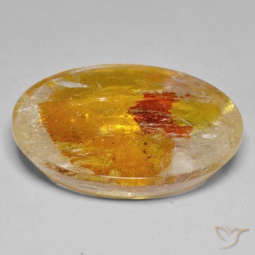 Cuarzo con marcasita Multicolor natural de 37.40 ct, Ovalada, Transparente