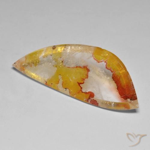 31.30ct Natural Dorado naranja Cuarzo con marcasita, Elegante, Transparente
