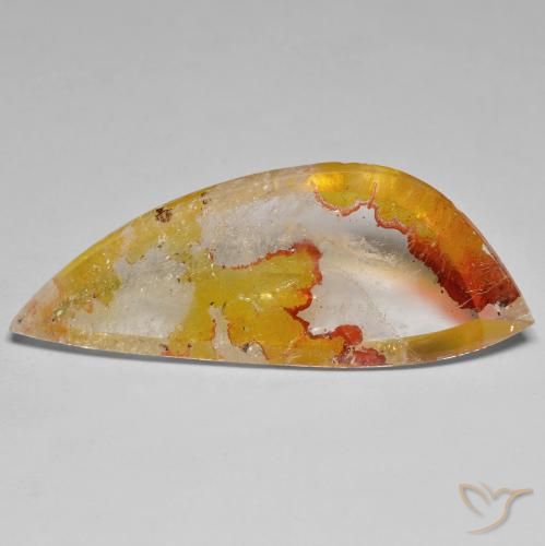 Cuarzo con marcasita Dorado naranja natural de 31.30 ct, Elegante, Transparente