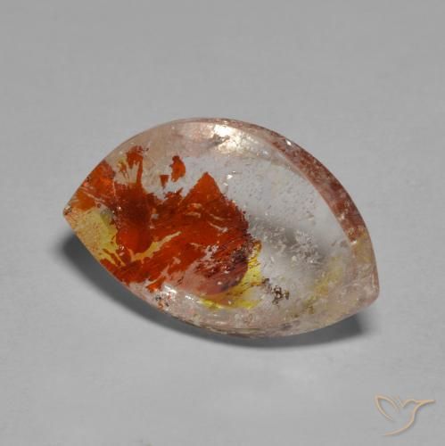 6.92ct Natural Multicolor Cuarzo con marcasita, Elegante, Transparente