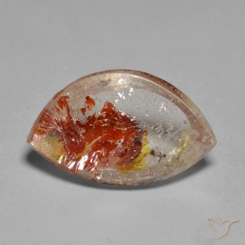 Cuarzo con marcasita Multicolor natural de 6.92 ct, Elegante, Transparente