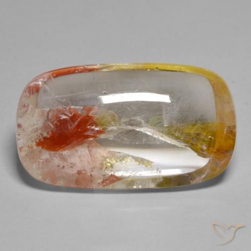 21.03ct Natural Multicolor Cuarzo con marcasita, Forma Cojín, Transparente