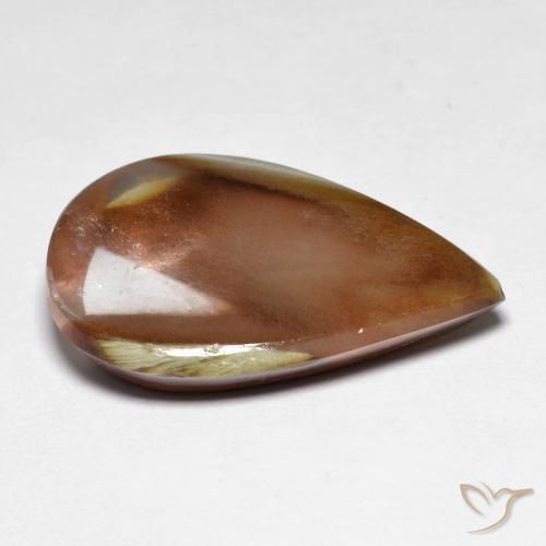 Cuarzo con marcasita Multicolor natural de 13.75 ct, En forma de pera, Translúcido