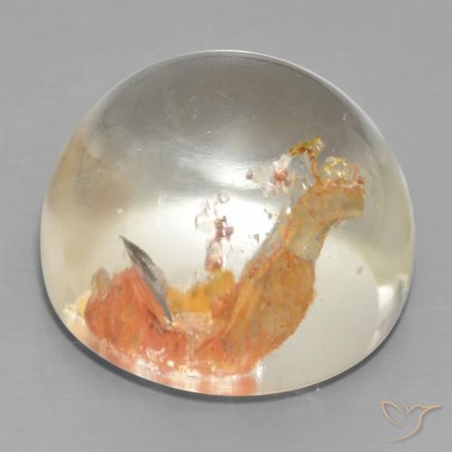 Cuarzo con marcasita Multicolor natural de 75.10 ct, Redondo, Transparente