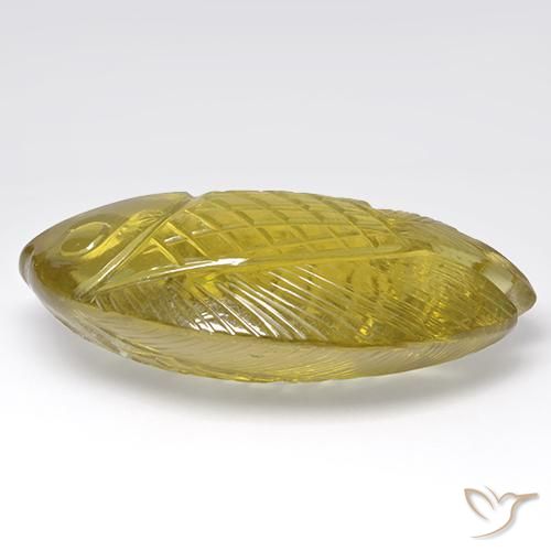 Cuarzo Amarillo claro natural de 116.65 ct, Elegante, Transparente