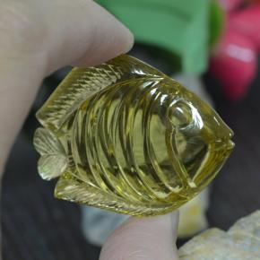 Cuarzo amarillo natural de 105,35 ct, forma elegante, transparente