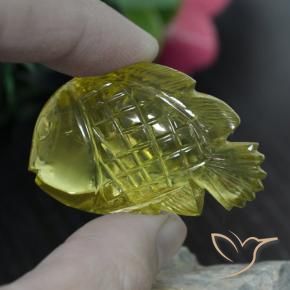 Cuarzo Amarillo medio natural de 90.46 ct, Elegante, Transparente