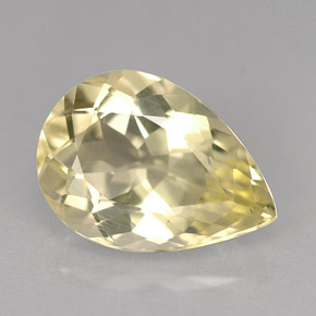 Cuarzo amarillo natural de 3,36 ct, en forma de pera, VVS