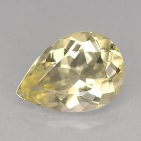 Cuarzo amarillo natural de 3,36 ct, en forma de pera, VVS