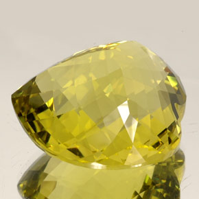 Cuarzo amarillo natural de 77,27 ct, forma de corazón, IF