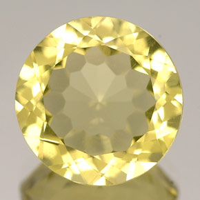 Cuarzo amarillo natural de 5,16 ct, corte redondo, VVS