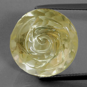 Cuarzo amarillo natural de 21,03 ct, transparente, transparente / translúcido