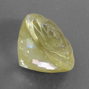 Cuarzo amarillo natural de 21,03 ct, transparente, transparente / translúcido