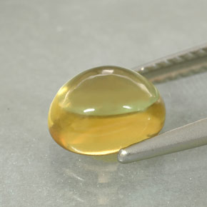 Cuarzo amarillo natural de 1,61 ct, corte óvalo, transparente