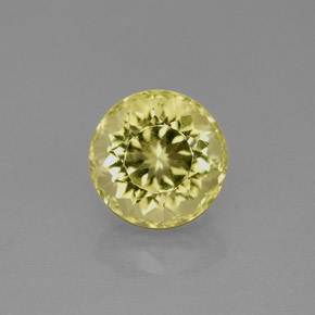 Cuarzo amarillo natural de 2,22 ct, corte redondo, VVS