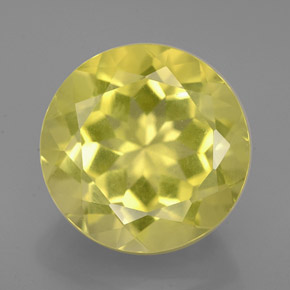 Cuarzo amarillo natural de 5,83 ct, corte redondo, VVS