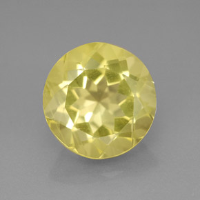 Cuarzo amarillo natural de 5,36 ct, corte redondo, VVS-VS