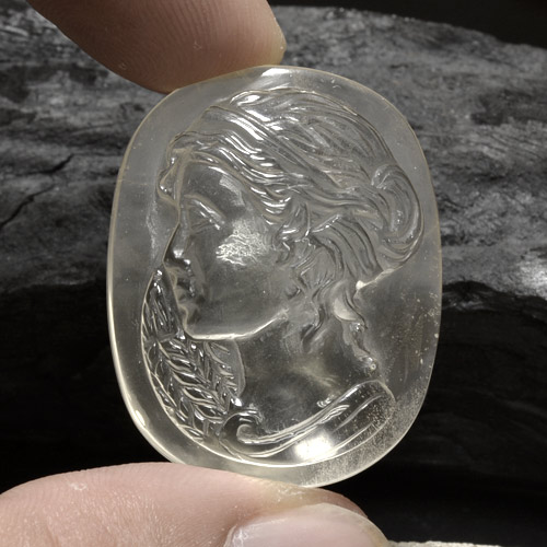 Cuarzo blanco natural de 74,59 ct, corte óvalo, transparente