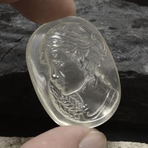 Cuarzo blanco natural de 74,59 ct, corte óvalo, transparente