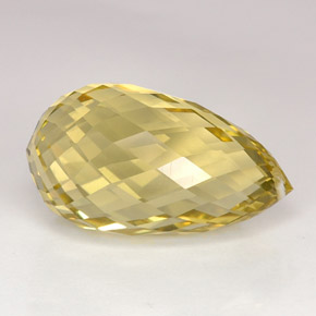 Cuarzo amarillo natural de 22,59 ct, briolette, VS