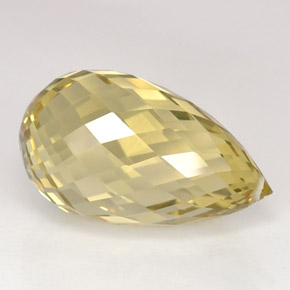 Cuarzo amarillo natural de 15,28 ct, briolette, VVS-VS