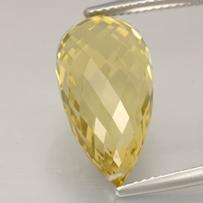 Cuarzo Limón natural de 11.48 ct, Corte Briolette, VVS