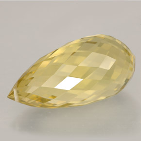 Cuarzo Limón natural de 11.48 ct, Corte Briolette, VVS
