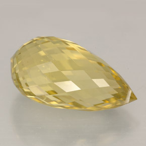 Cuarzo Limón natural de 11.48 ct, Corte Briolette, VVS