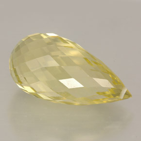 Cuarzo amarillo natural de 12,08 ct, briolette, VVS-VS