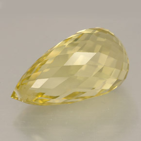 Cuarzo amarillo natural de 12,38 ct, briolette, IF
