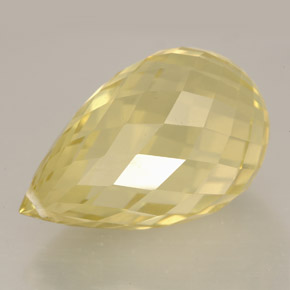 Cuarzo amarillo natural de 16,27 ct, briolette, VVS