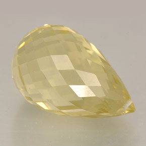 Cuarzo amarillo natural de 16,27 ct, briolette, VVS