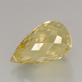 Cuarzo amarillo natural de 10,63 ct, briolette, VVS