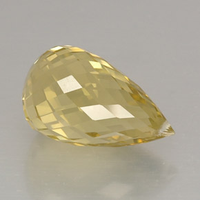 Cuarzo amarillo natural de 10,63 ct, briolette, VVS