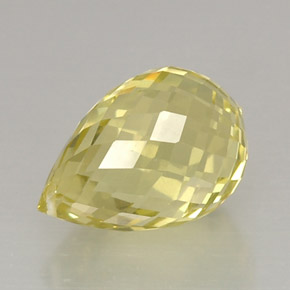 Cuarzo amarillo natural de 10,31 ct, briolette, VVS