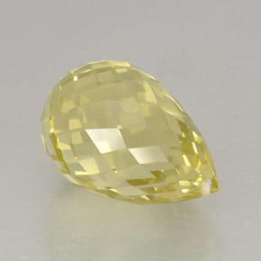 Cuarzo amarillo natural de 10,31 ct, briolette, VVS