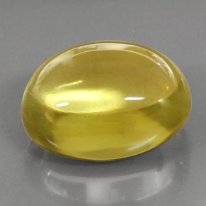 Cuarzo amarillo natural de 39,75 ct, corte óvalo, transparente