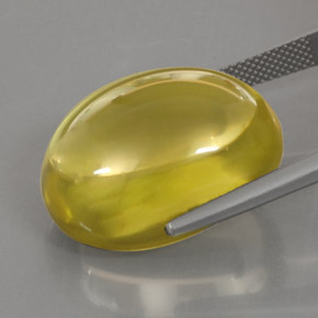Cuarzo amarillo natural de 39,75 ct, corte óvalo, transparente