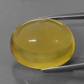 Cuarzo amarillo natural de 38,02 ct, corte óvalo, transparente