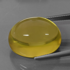 Cuarzo amarillo natural de 38,02 ct, corte óvalo, transparente