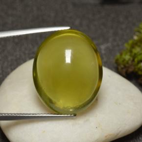 Cuarzo verde natural de 29,76 ct, corte óvalo, transparente