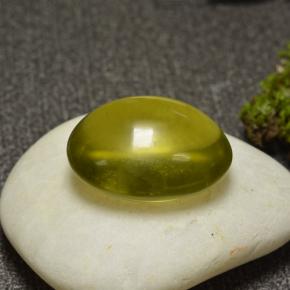 Cuarzo verde natural de 29,76 ct, corte óvalo, transparente