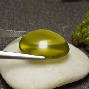 Cuarzo verde natural de 29,76 ct, corte óvalo, transparente