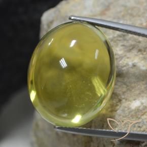 Cuarzo Verde terroso cálido natural de 37.04 ct, Ovalada, Transparente