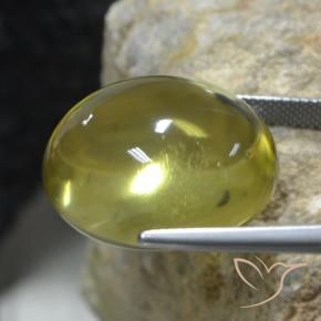 Cuarzo Verde terroso cálido natural de 37.04 ct, Ovalada, Transparente