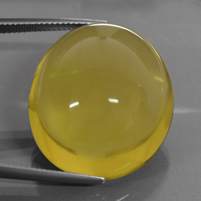 Cuarzo amarillo natural de 58,96 ct, corte óvalo, transparente