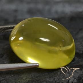 Cuarzo Amarillo claro natural de 33.52 ct, Ovalada, Transparente