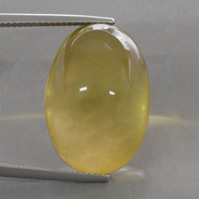 Cuarzo amarillo natural de 27,87 ct, corte óvalo, transparente