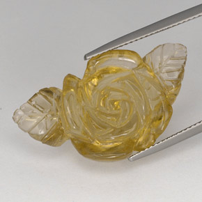 Cuarzo amarillo natural de 21,78 ct, transparente, transparente / translúcido