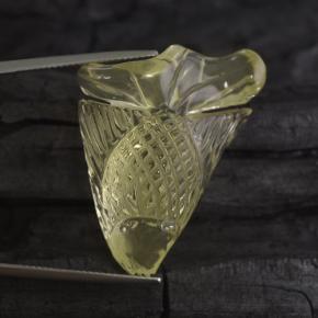 Cuarzo amarillo natural de 42,75 ct, forma elegante, transparente